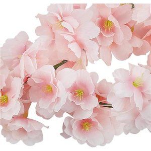 4pcs Artificial Cherry Blossom Flower Vines Artificial Flowers Outdoor Hanging